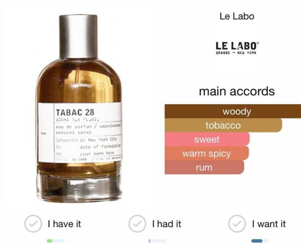 Scent Elixir Oil Impression Of Lelabo - Tabac 28 Miami